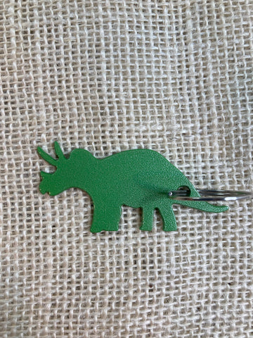 Triceratops Metal Keychain