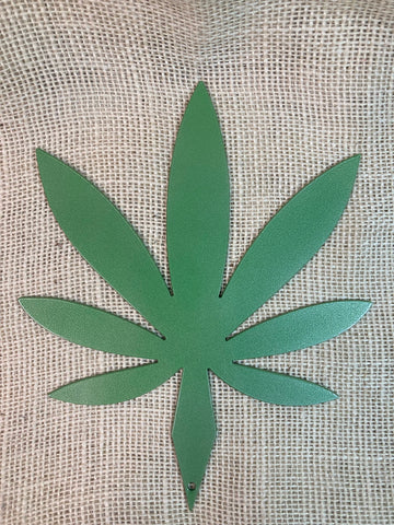 Weed Leaf Metal Yard Stake (set of 2)