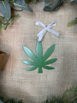 Weed Leaf Metal Ornament